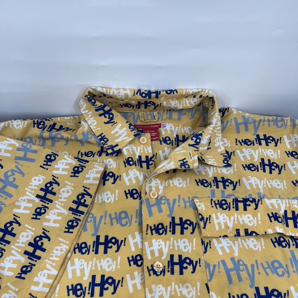 Vintage Platinum Fubu Fat Albert Button Shirt Mens 2XL XXL Pocket Hey. Hey, Hey!